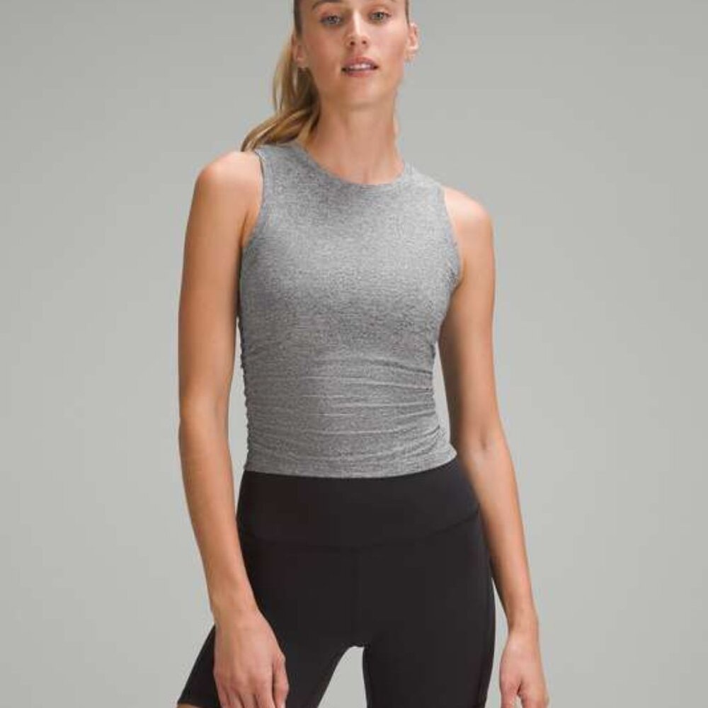 Lululemon License to Train Tight-Fit Tank Top Heathered Black